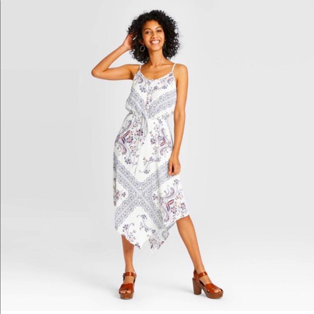 Knox Rose Paisley boho midi dress. Size M